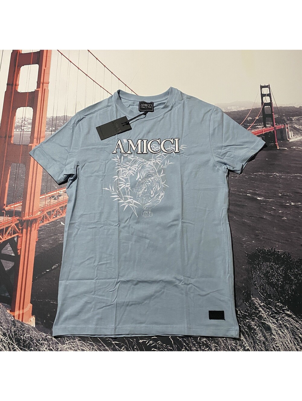 Amicci Premium Jeanswear T-Shirt Mens Small Landscape Graphic Tee Turkey Made